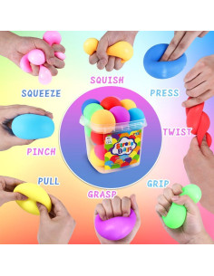 16 Pelotas Antiestrés DIYDEC 6 cm para Alivio de Ansiedad 2