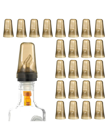 24 Tapas de Polvo Homaisson para Vertedores de Licor 4.5x7.5cm