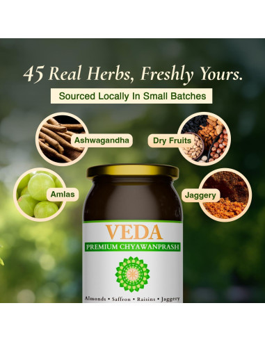 Chyawanprash VEDA Sin Azúcar 473 g - Mermelada Herbal Ayurvédica