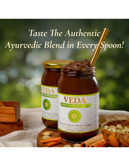 Chyawanprash VEDA Sin Azúcar 473 g - Mermelada Herbal Ayurvédica