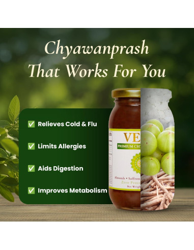 Chyawanprash VEDA Sin Azúcar 473 g - Mermelada Herbal Ayurvédica