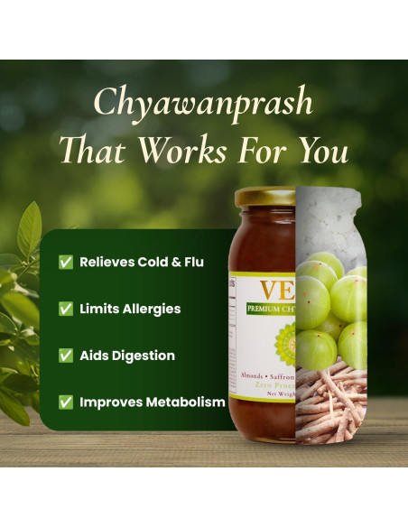 Chyawanprash VEDA Sin Azúcar 473 g - Mermelada Herbal Ayurvédica