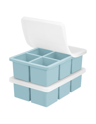 Bandeja de Hielo de Silicona Grande SAWNZC 3 Piezas Azul