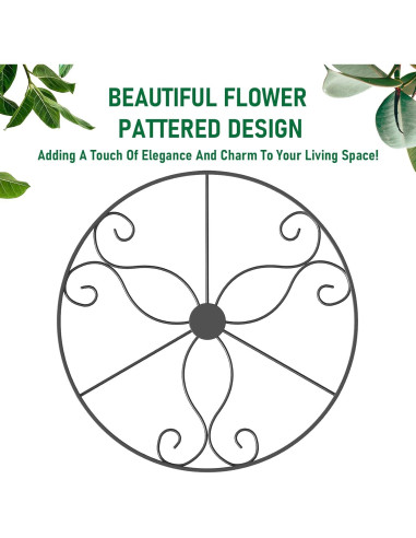 Macetas colgantes de metal Qiaomeiysp 2 piezas 66 cm