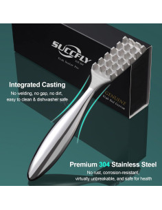 Escalador de Pescado SUCCFLY de Acero Inoxidable 19 cm 2