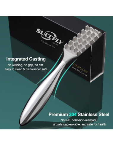 Escalador de Pescado SUCCFLY de Acero Inoxidable 19 cm