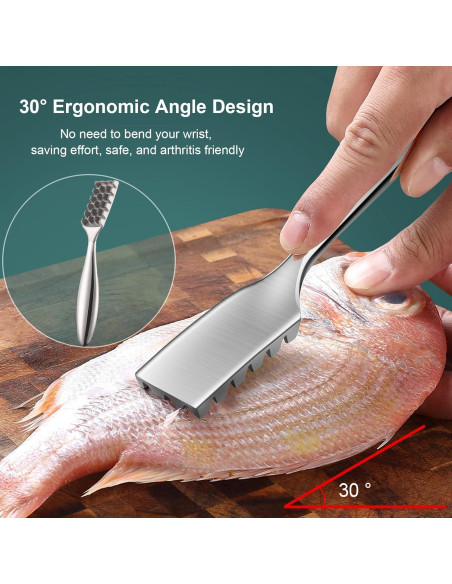 Escalador de Pescado SUCCFLY de Acero Inoxidable 19 cm