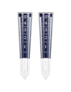 Pluviómetros Yexiya 2 Pcs 31.5 cm Acrílico Fácil de Leer