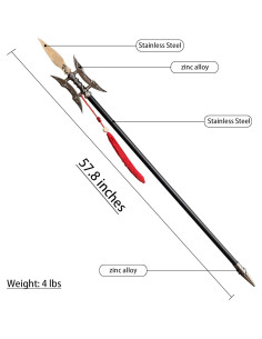 Lanza Antigua China SV de Metal 147 cm Doble Filo 2