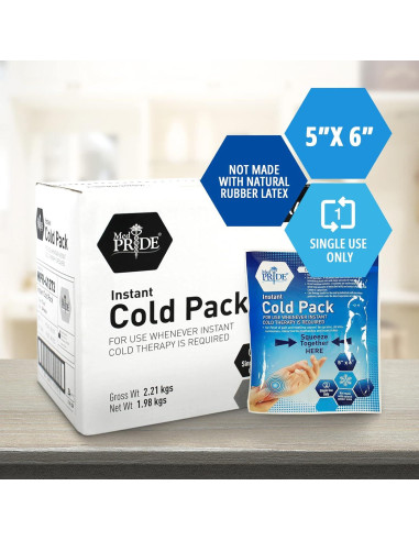 Bolsas de Hielo Instantáneas Medpride 12.7x15.2 cm - 24 Unidades