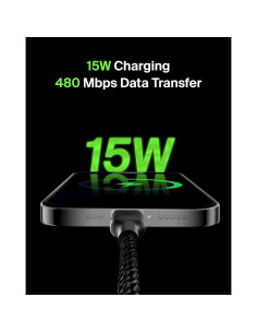 Cable USB-C a USB-A Belkin BoostCharge 1m Trenzado Negro 2