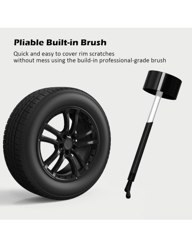 Pintura de Retoque Negra para Llantas FOLLOWIN 30ml