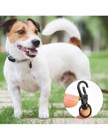 50 Ganchos Giratorios de Metal cnomg 32mm Negro Multiusos