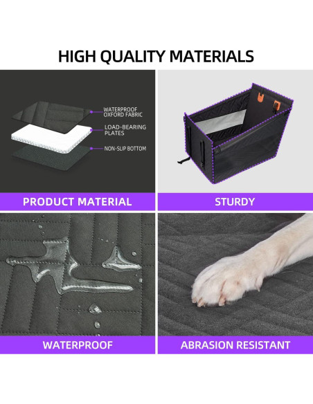 Asiento de Coche para Perros TKYZ Negro Pequeño Impermeable
