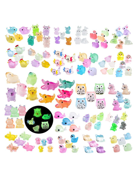150 Figuras de Animales Miniatura Luminosa U-Zimikee 2.54cm