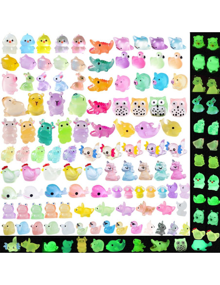 150 Figuras de Animales Miniatura Luminosa U-Zimikee 2.54cm