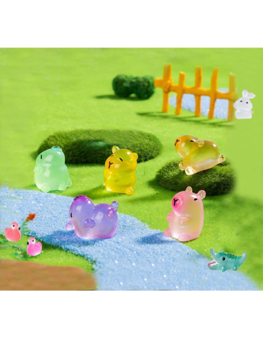 150 Figuras de Animales Miniatura Luminosa U-Zimikee 2.54cm
