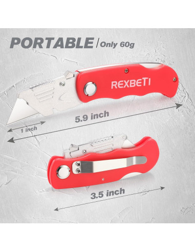 Cuchillos Utilitarios REXBETI 12 Piezas con 20 Cuchillas SK5