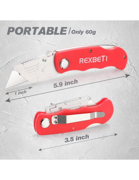 Cuchillos Utilitarios REXBETI 12 Piezas con 20 Cuchillas SK5