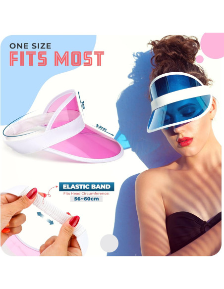 Paquete de 5 viseras neon The Glowhouse - Talla única