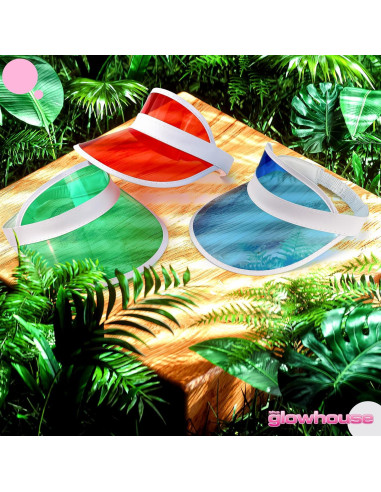 Paquete de 5 viseras neon The Glowhouse - Talla única