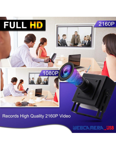 Cámara USB 4K IEights con lente gran angular 3.6mm