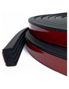 Sello de goma espuma EPDM Tintvent 7.92m autoadhesivo negro