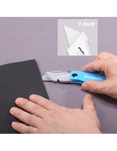 Cuchillos Utilitarios REXBETI 12 Piezas con 20 Cuchillas SK5