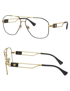 Gafas Versace VE1287 No Polarizadas para Hombre - Metal Negro/Dorado