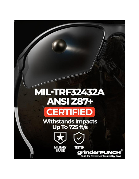 Gafas Tácticas de Tiro GrinderPUNCH Grado Militar UV 100% Gafas Tácticas de Tiro GrinderPUNCH Grado Militar UV 100%