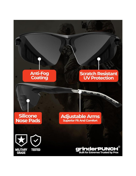 Gafas Tácticas de Tiro GrinderPUNCH Grado Militar UV 100% Gafas Tácticas de Tiro GrinderPUNCH Grado Militar UV 100%