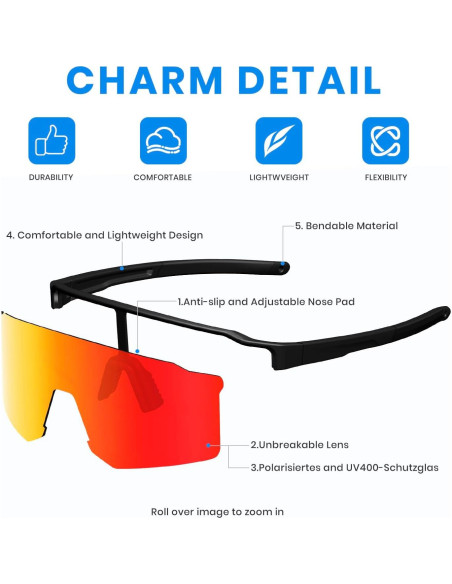 Gafas de Ciclismo Polarizadas VEWOE UV400 Unisex