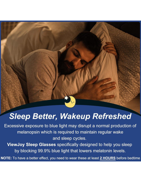Gafas bloqueadoras de luz azul ViewJoy 99.9% para dormir
