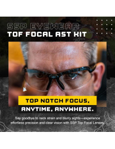 Gafas de Tiro Tácticas Top Focal 1.5x Antivaho Kit de 3 Lentes 2