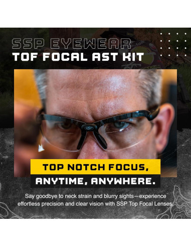 Gafas de Tiro Tácticas Top Focal 1.5x Antivaho Kit de 3 Lentes