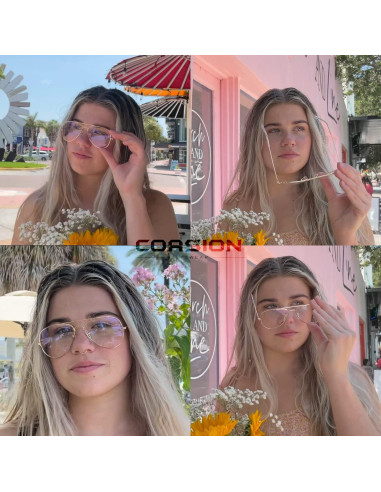 Gafas Aviador Clásicas COASION Lente Transparente Unisex