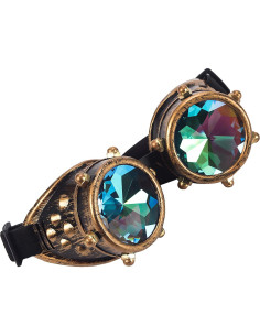 Gafas Steampunk LELINTA Kaleidoscopio Ajustables Bronce 2