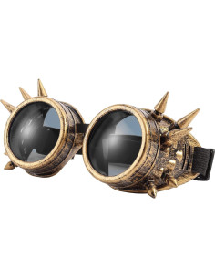 Gafas Steampunk Vintage Lelinta Ajustables con 7 Lentes Intercambiables 2
