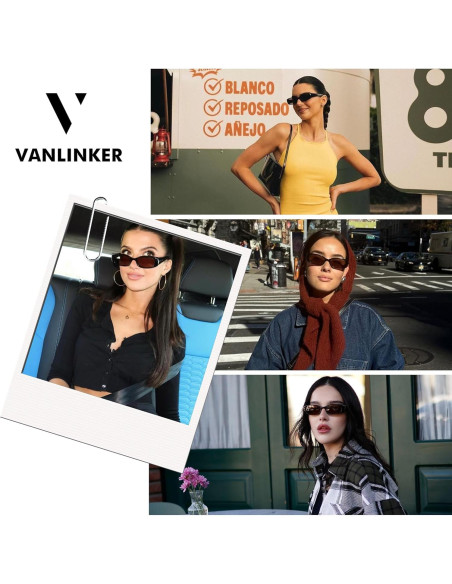 Gafas de Sol Rectangulares Polarizadas Vanlinker UV400