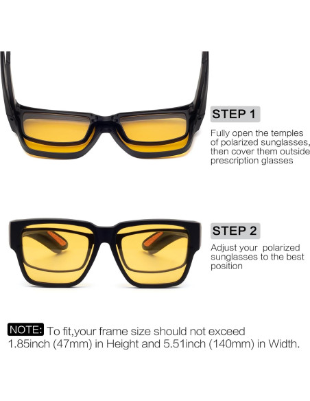 Gafas de Conducir Nocturna Face Shadow Fit Over UV400 Gafas de Conducir Nocturna Face Shadow Fit Over UV400