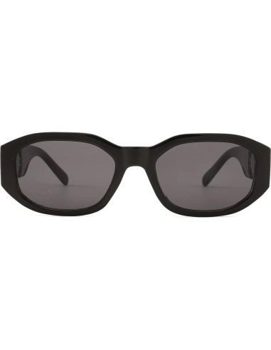 Gafas de sol rectangulares COASION UV400 para mujer A1 Negro/Gris