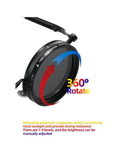 Gafas de sol ajustables JOLLYNOVA retro steampunk polarizadas