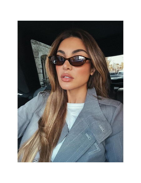 Gafas de Sol Retro Ovaladas FEISEDY UV400 para Mujeres