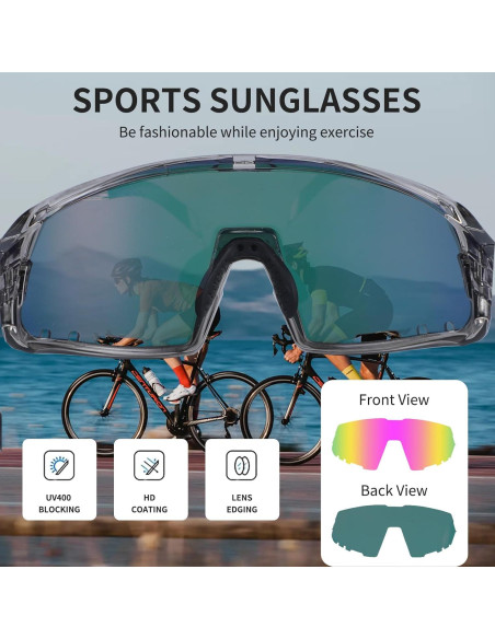 Gafas de Ciclismo BangLong UV400 para Hombres y Mujeres