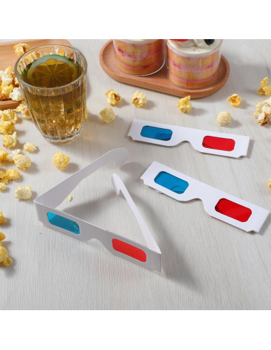30 Gafas 3D Plegables Classicseali para Niños y Adultos