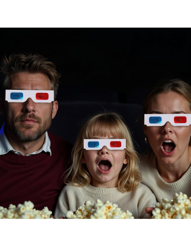 30 Gafas 3D Plegables Classicseali para Niños y Adultos