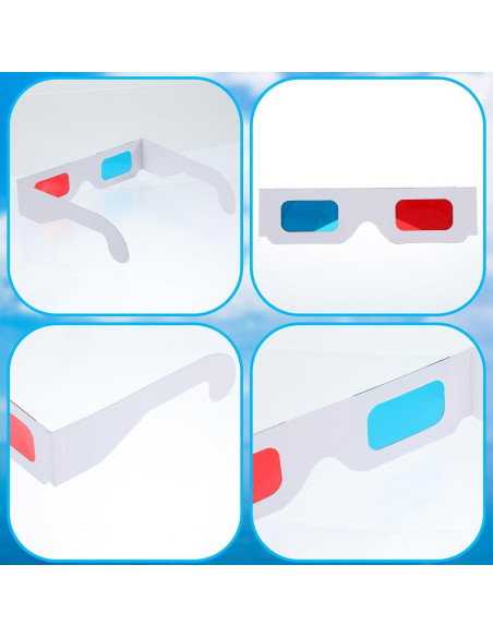 30 Gafas 3D Plegables Classicseali para Niños y Adultos