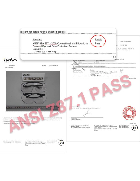 Gafas de Seguridad sobre Gafas Graduadas ANSI Z87.1 - Rojo/Negro