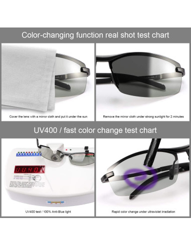 Gafas de Sol Polarizadas Fotoquímicas UV400 MIRYEA - Unisex