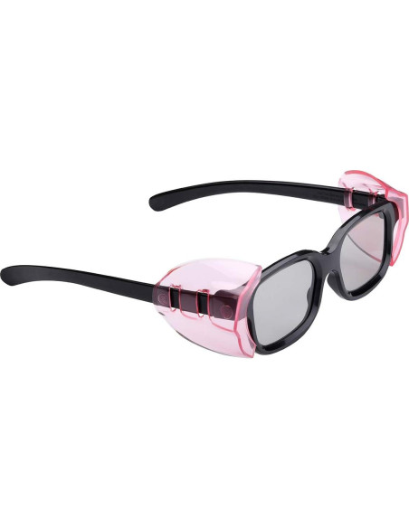 2 Pares de Protectores Laterales Rosa para Gafas de Seguridad KMDJG